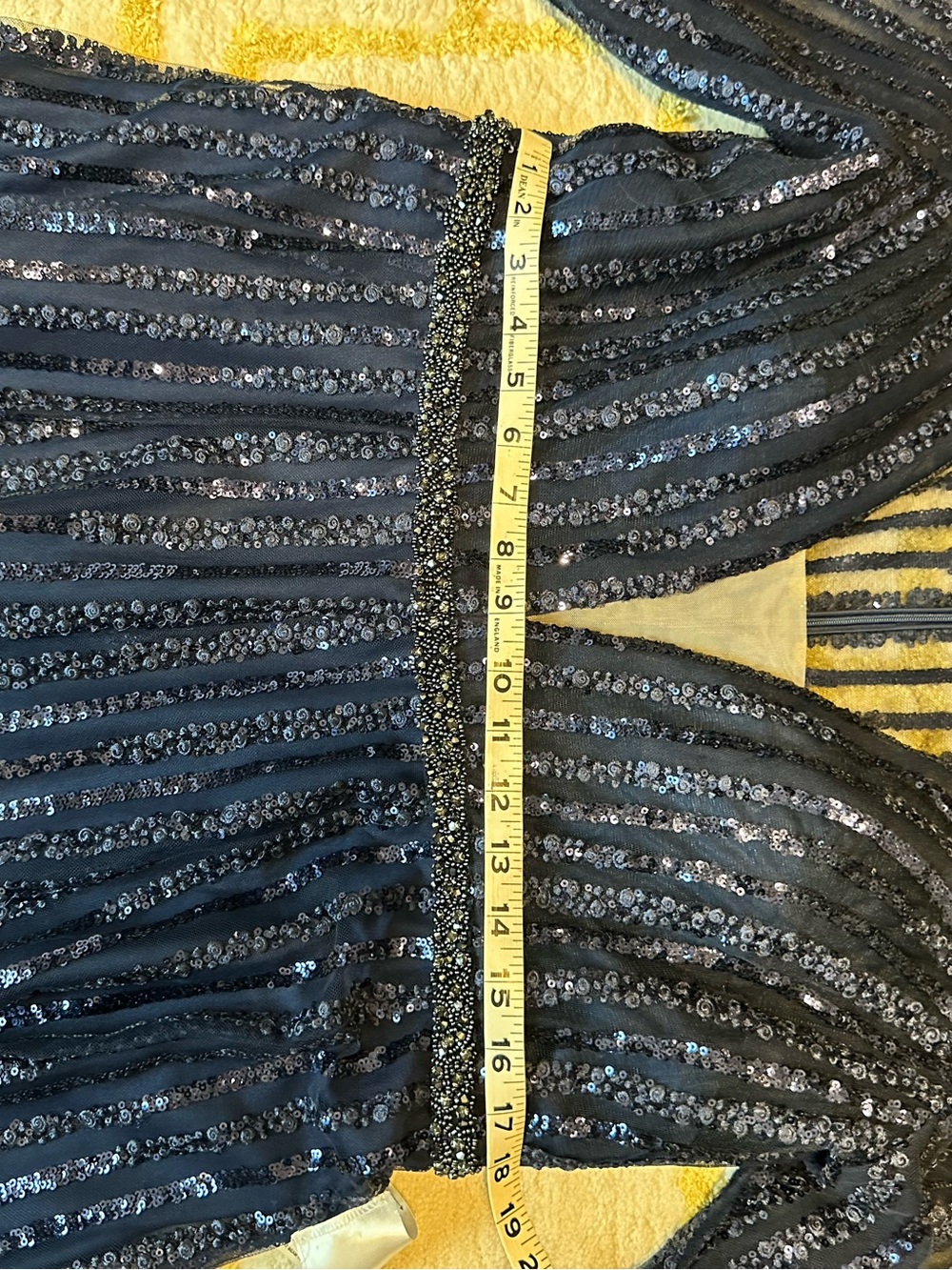 Mac Duggal Navy Evening Gown Label Detail - Picture 6 of 12